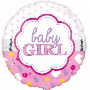Baby Girl Scallop Design Balloon 